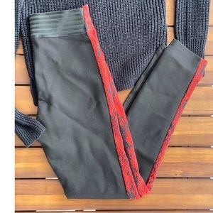 Animal print side stripe leggings